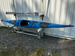 17’1” Zegul MIDI PERFORMANCE A-CORE 100% Fiberglass Sea Kayak -Sky Blue NEW